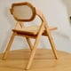 thumbnail image 4 of Silla de Comedor Plegable de Madera y Ratan, 4 of 6