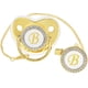 thumbnail image 1 of Chupete personalizado dorado para bebé ANFENG con clip y tapa, 1 of 6