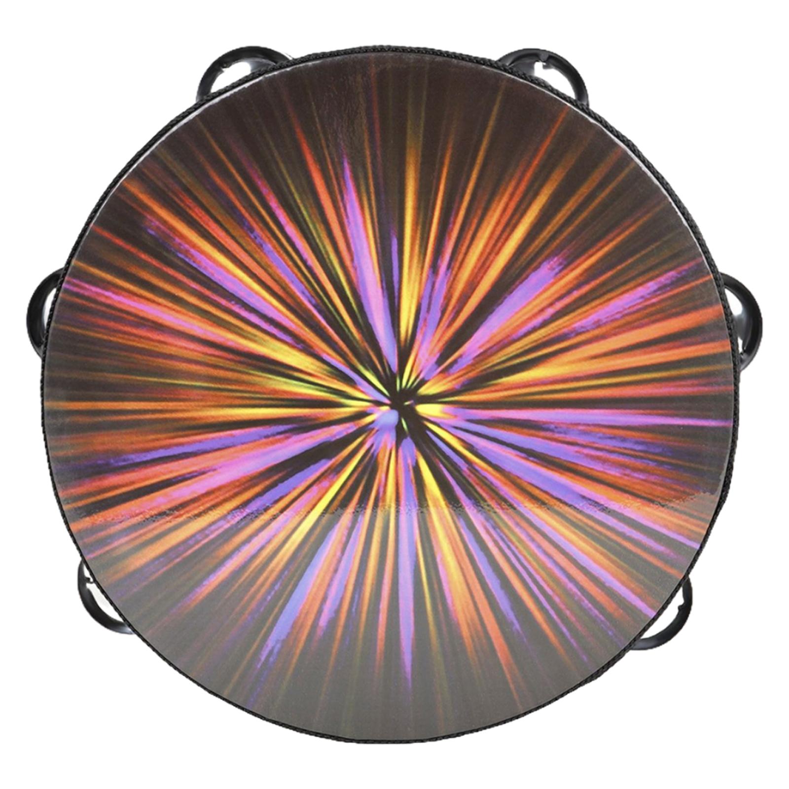 Magideal - Pandereta Para Iglesia, Tambor De Mano De 8 Pulgadas, Campana De Percusión De Abedul, Instrumento De Tambor Educativo Musical Para Fiesta Ktv , C C