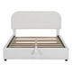 thumbnail image 3 of Teddy Fleece Full Size Upholstered Platform Bed with Hydraulic Storage System, White, 3 of 3