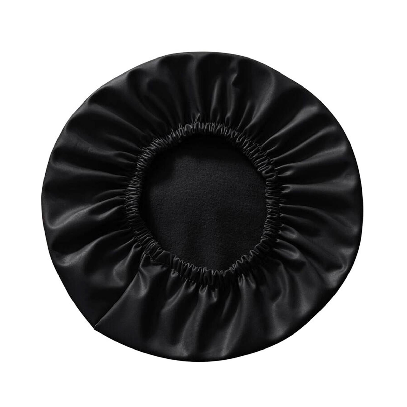 Magideal - Funda Para Taburete De Bar, Funda Redonda Para Cojín De Asiento, Funda Redonda Impermeable De Cuero Pu, Protector De Asiento Para Silla Para Cafetería Negro