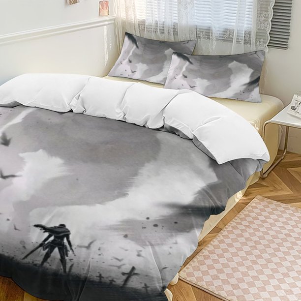 Attack on Titan Anime Home Bed 3-piece Set Classic Japanese Anime Polyester Wash Student Dormitory Set