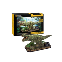 Genérico - Tiranosaurio Rex Armable Puzzle 3D 52 Piezas Cubicfun