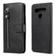 thumbnail image 5 of Funda con Cremallera para LG K51S, Carcasa Cartera de Cuero PU con Soporte y Tarjetero, 5 of 5