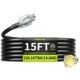thumbnail image 1 of Cable de extensión Seeklyze 4,6 m 14AWG para exteriores con luz indicadora, 1 of 7