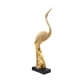 thumbnail image 2 of Estatua De Grúa, Adorno De Escritorio Moderno Para Estantería, Regalo De Cumpleaños, Gabinete Con Cabeza Elevada, Dorado, 2 of 3