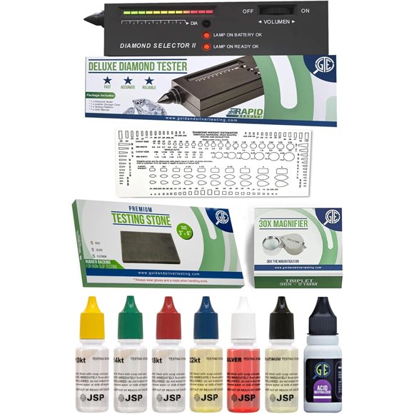 Kit Probador GTE de Diamantes, Oro, Plata y Platino