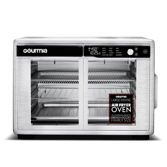 Freidora Gourmia French Door, 37 L, acero inoxidable por convección
