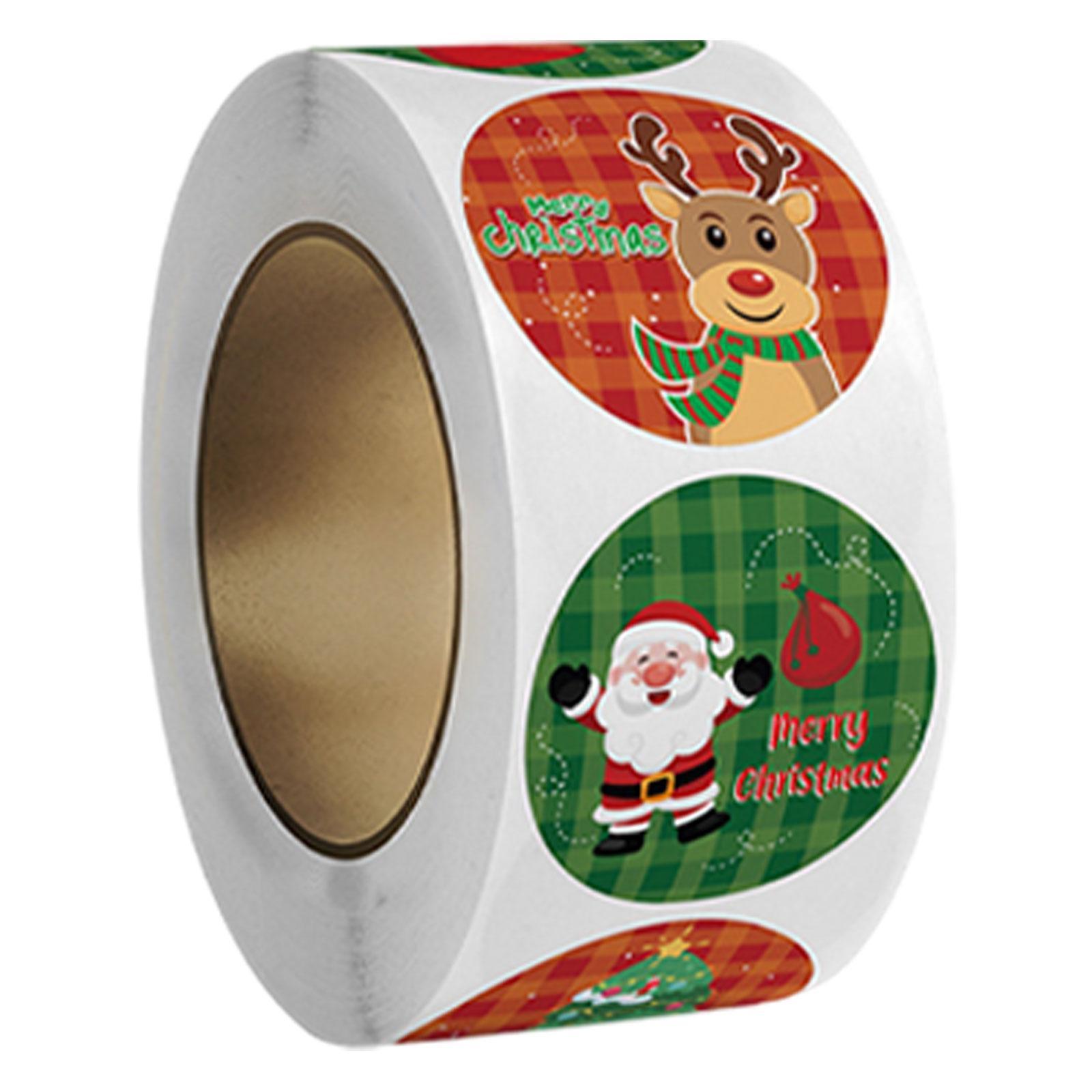 Bothyi - Rollo De 500 Pegatinas Navideñas Para Hacer Tarjetas, Manualidades Hechas A Mano, Envoltura De Regalos, Estilo H