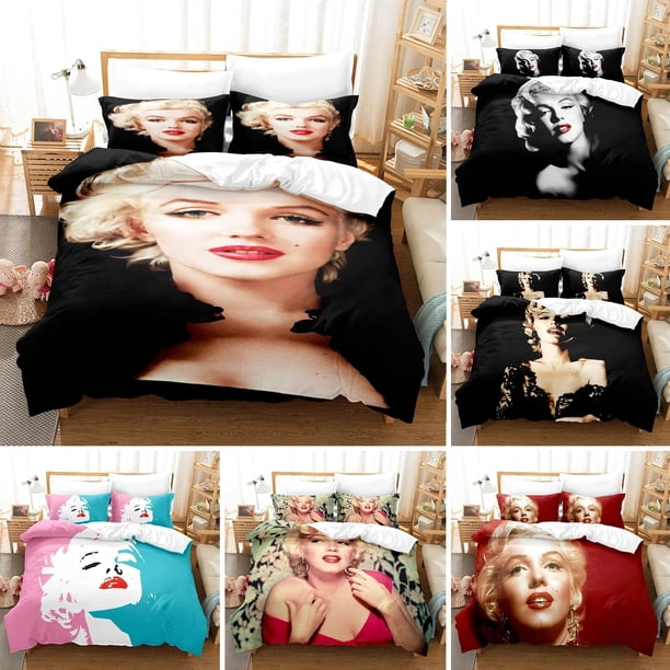 ed Marilyn Monroe Bedding Set Duvet Cover Bedroom Comforter Cover Quilt Cover Home Textile