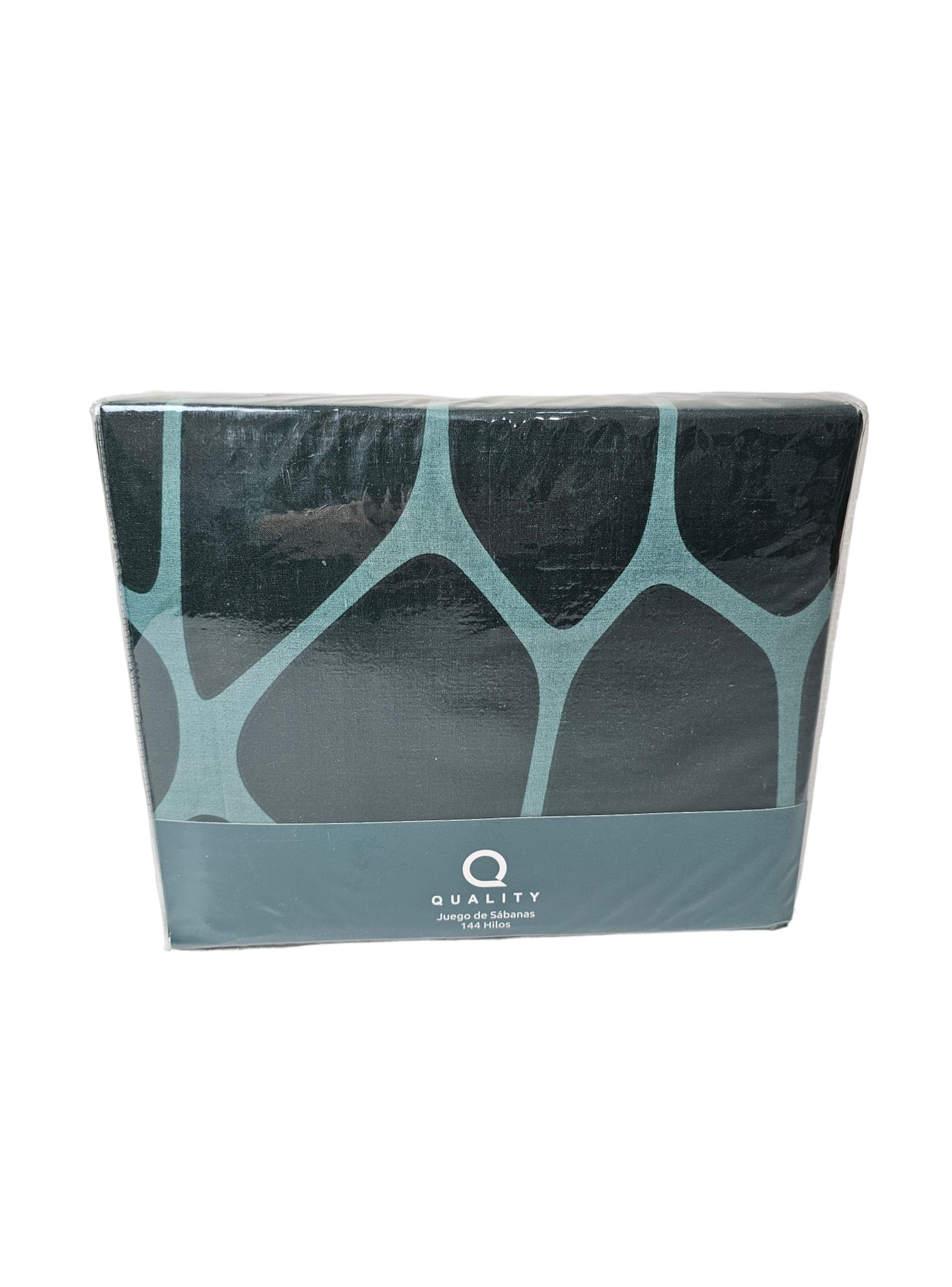 Qualityhome - Juego De Sabanas 144 Hilos 2 Plazas Ocean