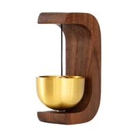 Magideal - Adorno De Campana Para Comerciantes, Decoración, Regalo Único De Inauguración De La Casa, Timbre De Puerta De Madera Para Tienda, Oficina, Entrada Com Color Nogal