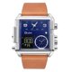 thumbnail image 1 of Reloj Deportivo Cuadrado Impermeable Dorado para Hombre Moda Correa de Acero Inoxidable Puntero Luminoso Relojes de Cuarzo Reloj Deportivo Reloj de Pulsera Deportivo, 1 of 6