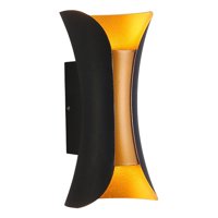 Genérico - Lámpara Pared Moderna Led Exteriores Interiores Negra Jhn