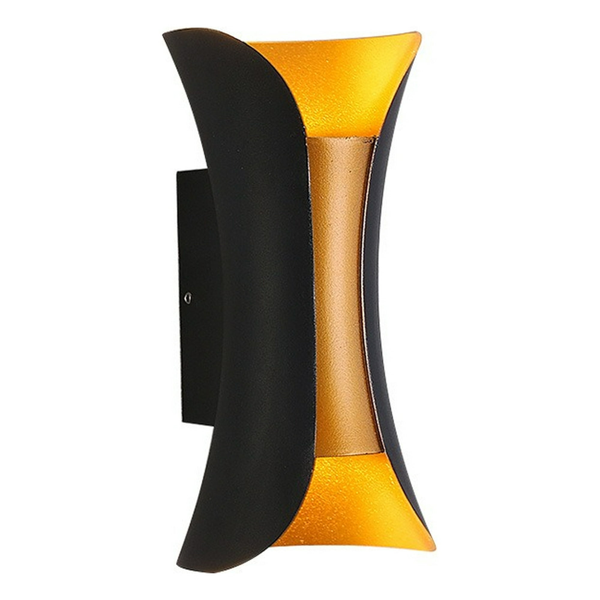 Genérico - Lámpara Pared Moderna Led Exteriores Interiores Negra Jhn