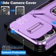 thumbnail image 5 of Funda Armada para iPhone 14 Pro Max con Tapa Deslizante y Soporte Magnético Giratorio Morado, 5 of 5
