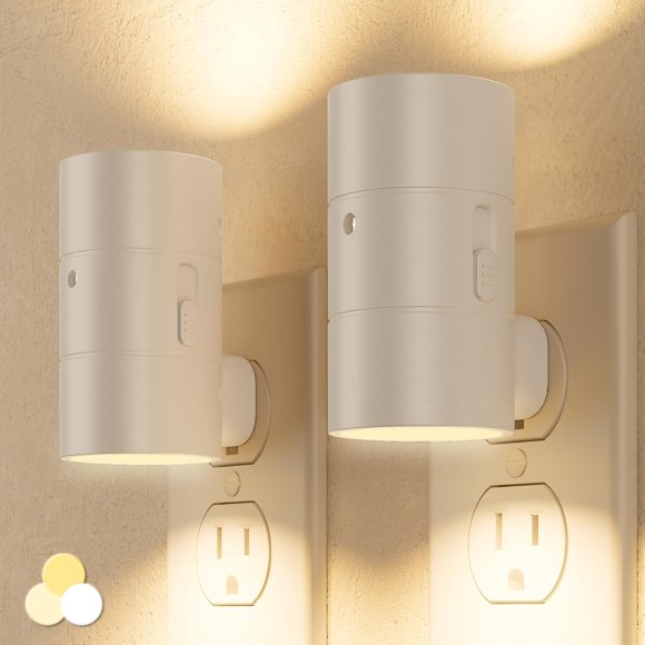 Luz nocturna NIORSUN Plug-in con 3 modos de iluminación del anochecer al amanecer