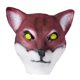 thumbnail image 1 of Máscara animal HMS Fox de látex roja con ojos amarillos, talla única, 1 of 1
