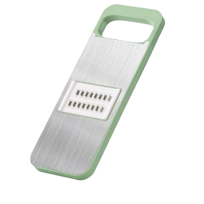 Xusx111 - Slicer De Mandolina Multifuncional De Mano Para Cocina - 6 Hojas Con Protector De Seguridad, Slicer De Vegetales / Pepino De Acero Inoxidable, Fácil De Limpiar, Slicer De Alimentos Compacto