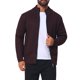 thumbnail image 1 of Chaqueta de punto con cremallera y forro polar grueso de invierno para hombre, cuello alto, L Burdeos, 1 of 6
