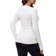 thumbnail image 3 of INSPIRE CHIC Camiseta de maternidad ajustada elástica de manga larga con agujeros para los pulgares, cuello redondo, camiseta de yoga para embarazo, M, blanco, 3 of 6