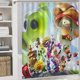 thumbnail image 5 of Plantas contra zombis-theme 4-Piece Shower Curtain Set with Rugs, Waterproof Bathroom Decor Set Includes Bath Mat, U-Shaped Rug, Toilet Lid Cover and Curtain with Hooks, 5 of 6
