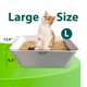thumbnail image 3 of Caja de arena desechable ANGELYCIA grande 43 × 32 × 17 cm – paquete de 5 con bicarbonato de sodio, 3 of 7