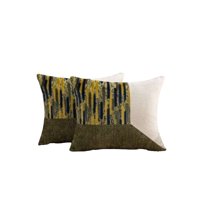 Genérico - Pack De 2 Fundas De Cojin Chenille De Empalme Multicolor 6