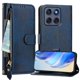 thumbnail image 1 of Funda Billetera Cremallera para Motorola Edge 60 con Porta Tarjetas, Soporte y Correa Azul, 1 of 5