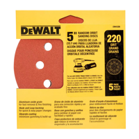 Set 5 Lijas De 5 (125 Mm) Dewalt Dw4306 Grano 220