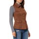 thumbnail image 4 of INSPIRE CHIC Chaleco de Utilidad sin Mangas de Mujer de Imitación de Gamuza con Botones, Chaqueta de Carga con Bolsillos y Cuello Abatible Marrón 3XL, 4 of 7