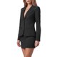 thumbnail image 4 of INSPIRE CHIC Blazer de Mujer de un Solo Botón con Solapa de Muesca, Mangas Largas, Ajuste Entallado, Cuello en V, Chaqueta de Traje de Trabajo Grande Negra, 4 of 6
