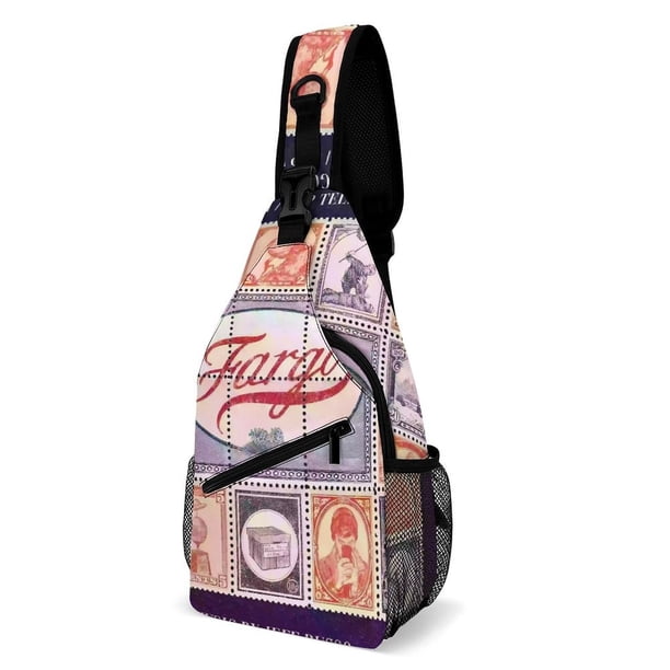Fargo Riñonera Bandolera con Estampado Integral para Hombres y Mujeres, Bolso Cruzado Gráfico de Tendencia, Mochila de Hombro Streetwear para Ciclismo y Deportes, Riñonera Versátil Casual