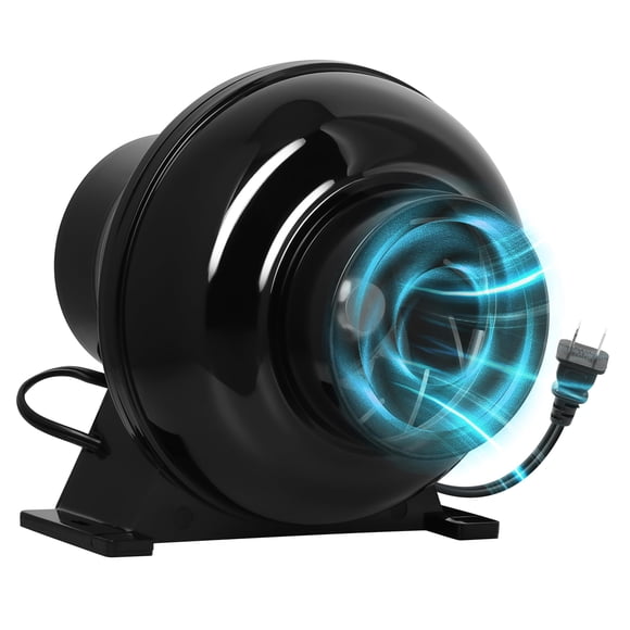 Ventilador Simple Deluxe de 4 pulgadas y 195 CFM para hidroponía
