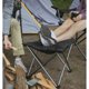 thumbnail image 2 of Silla de camping, reposapiés, guía, equipo, plegable, portátil, negro, 2 of 7