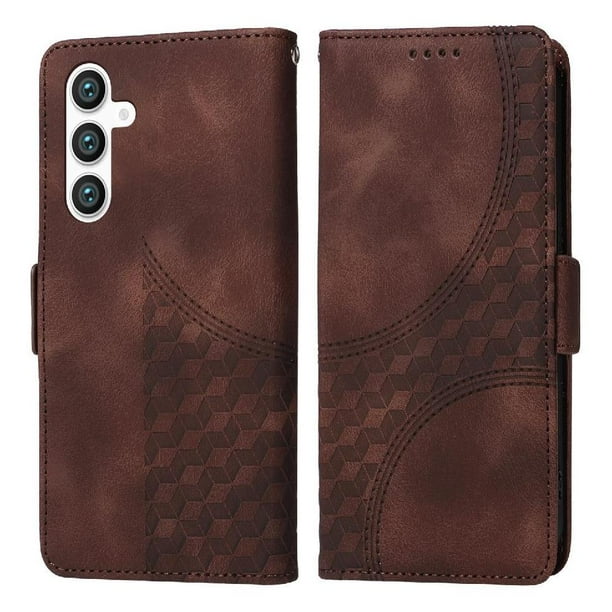Carcasa FOXDOCK Samsung Galaxy S23 FE de cuero PU, diseño acolchado clásico, protección contra caídas y rayones