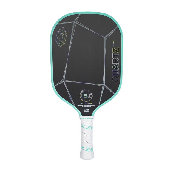 Pala de Pickleball Six Zero 15 mm de Carbono Crudo (Prasiolita)