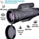 thumbnail image 3 of Telescopio monocular Starboosa 12x50 HD con soporte para smartphone, 3 of 9