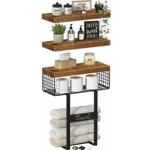 Soporte Para Toallas De Baño Kluvis Para Colocar Sobre La Repisa Del Inodoro (Juego De 3)