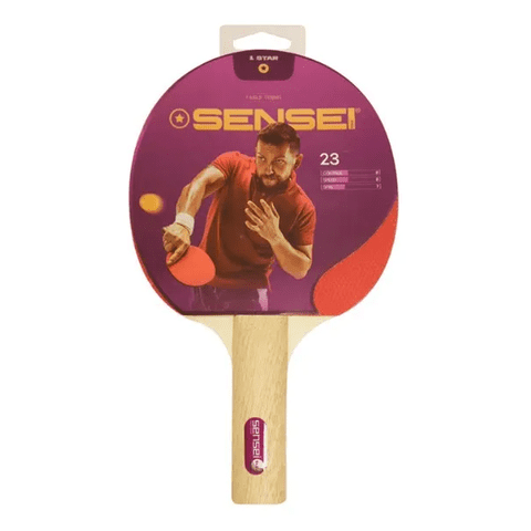 Genérico - Paleta De Ping Pong Sensei 1 Star Roja Y Negra