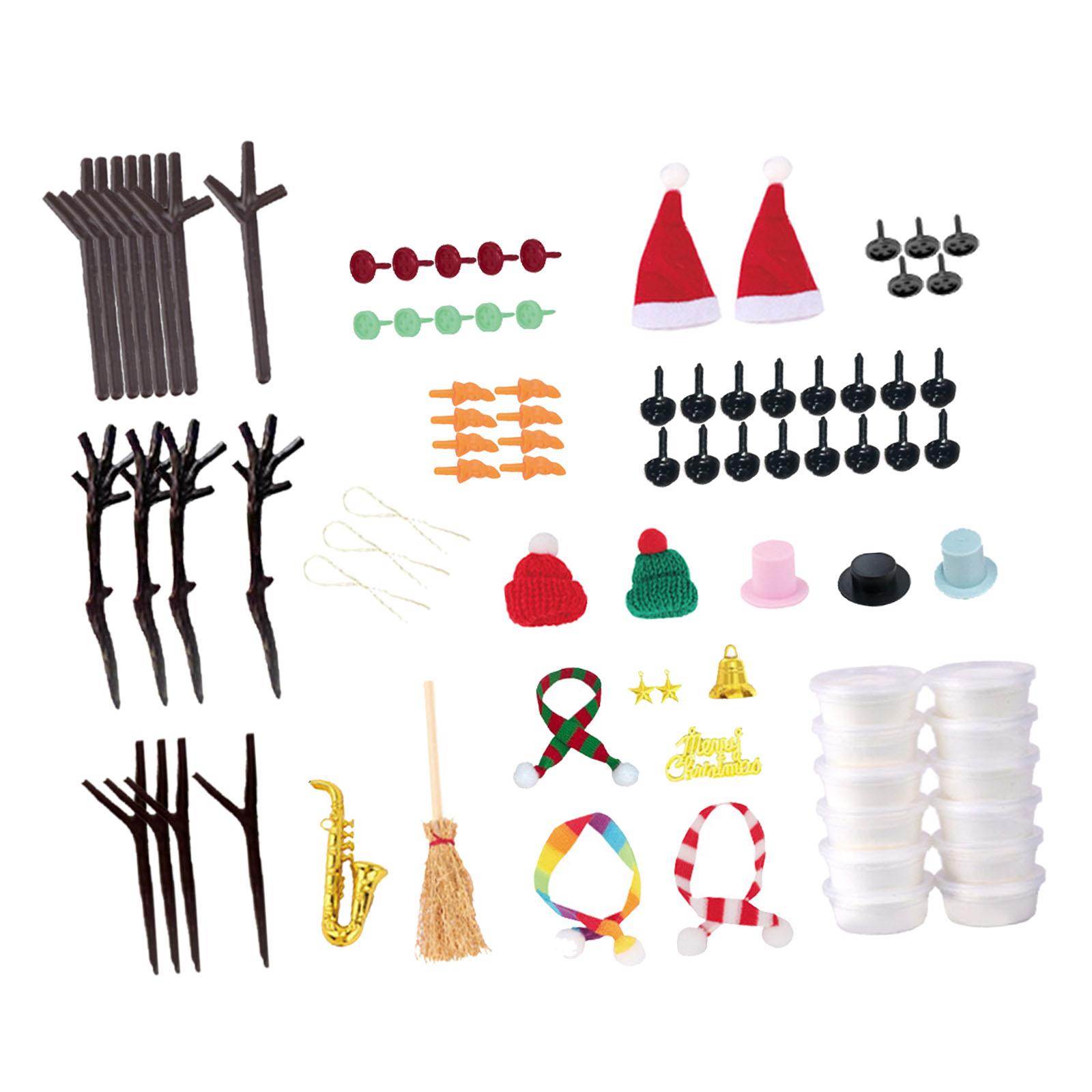 Magideal - Manualidad De Muñeco De Nieve Para Niños Fabricación De Muñecos De Nieve Hecho A Mano, Creativo, Muñeco De Nieve En Miniatura Diy, Construye Un Juego