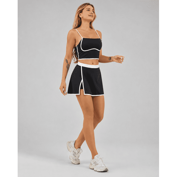 Conjunto Deportivo Mujer Top y Falda Short Premium