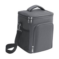 Magideal - Enfriadora De Gran Capacidad, Contenedor De Alimentos, Tela Oxford Ligera, A Prueba De , Fiambrera Reutilizable Para Viajes De Acampada Gris