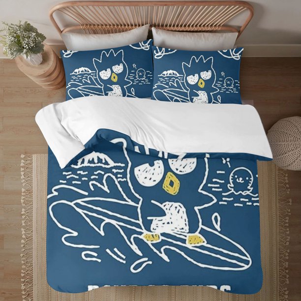 Bad Badtz-Maru 3-Piece Bedding Set For Kids Boys Girls Adult Cartoon Warm Cute Fashion Holiday Present Gift Bed Sheets