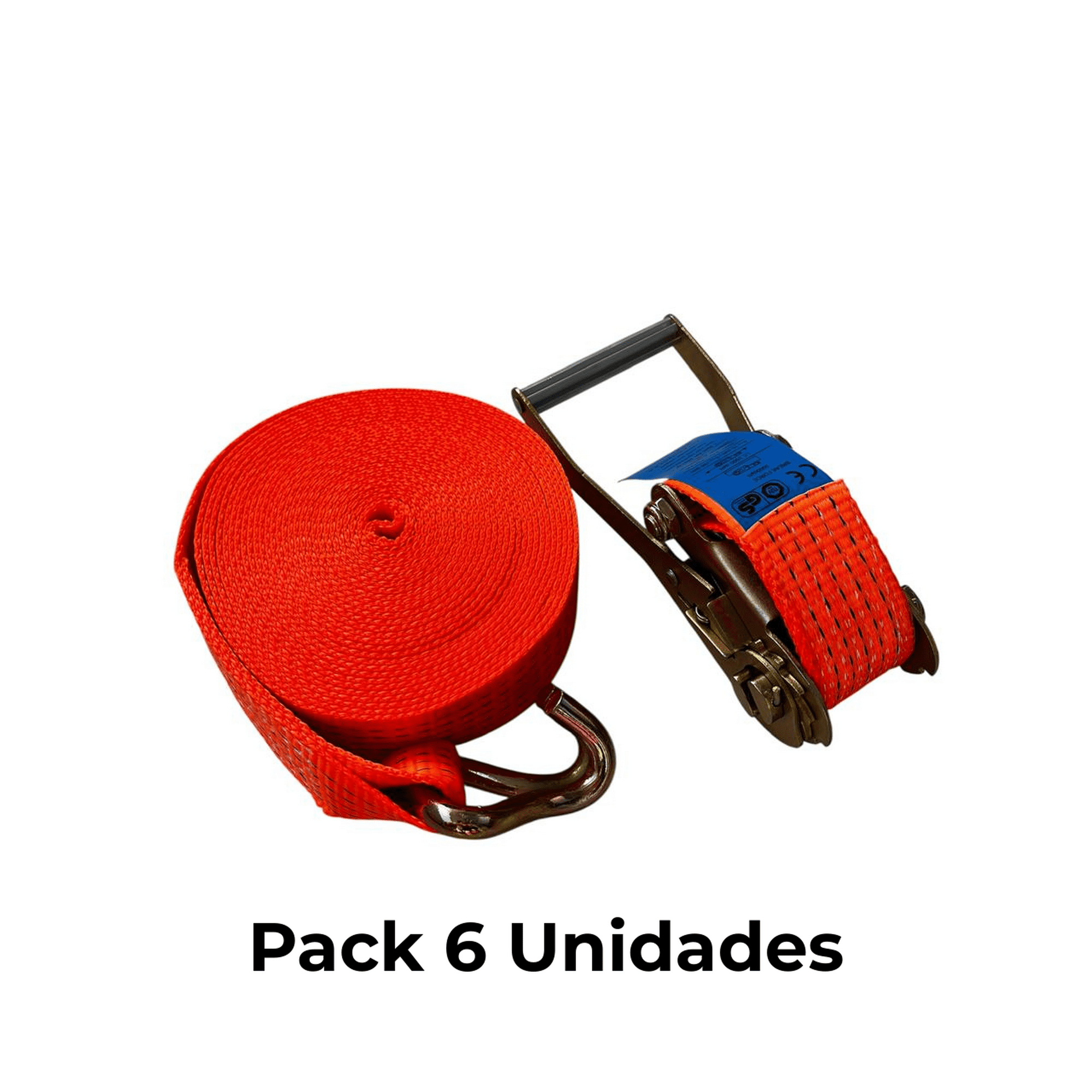 Genérica - Pack 6 Unidades Eslinga De Amarre 9 Metros Para 5000kg