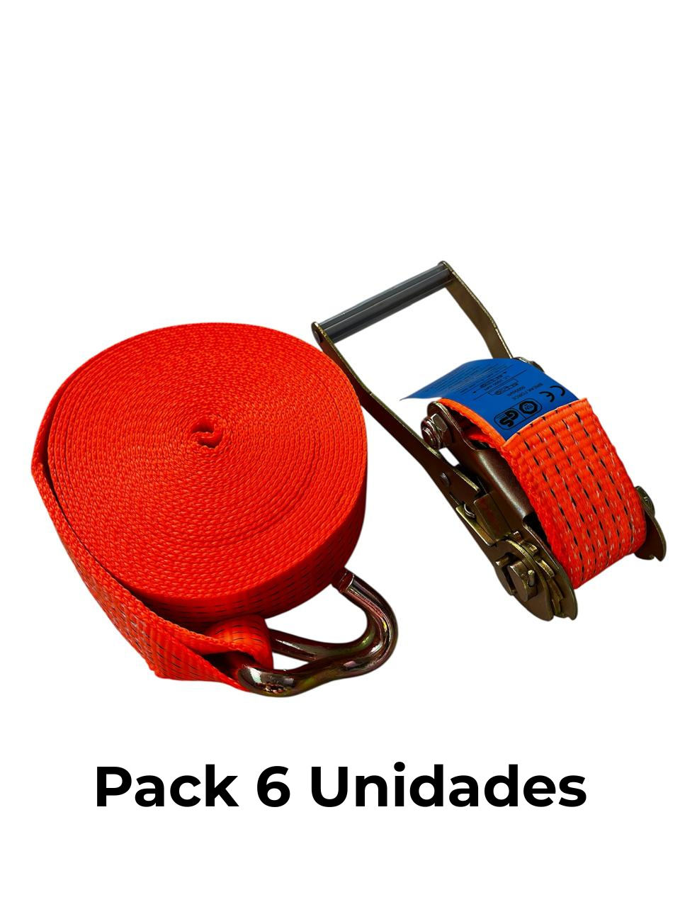 Genérica - Pack 6 Unidades Eslinga De Amarre 9 Metros Para 5000Kg