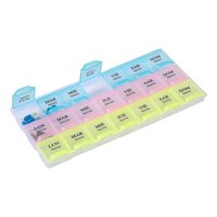 Genérico - Set 3 Pastillero Organizador 21 Compartimiento Portatil Lau