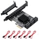 thumbnail image 1 of Tarjeta SATA PCIe MZHOU de 6 puertos con 6 cables de 6 Gbps para SATA 3.0, 1 of 7