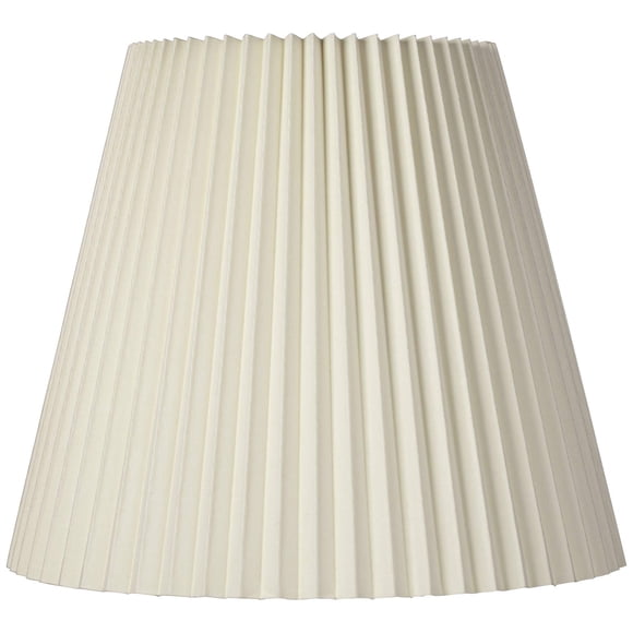 Pantalla de lámpara Springcrest marfil plisada campana 25x43x37 cm