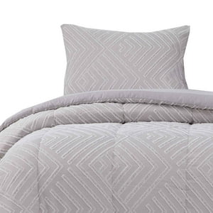 Hebra - Plumon Jacquard 1.5 Plaza Flechas Gris